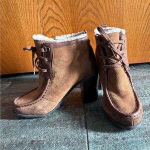 Sam Edelman Tan Suede Heeled Boots